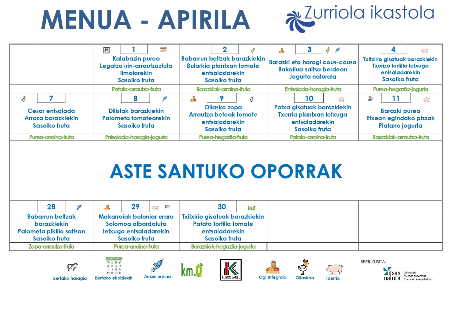 Apirileko menua 2025