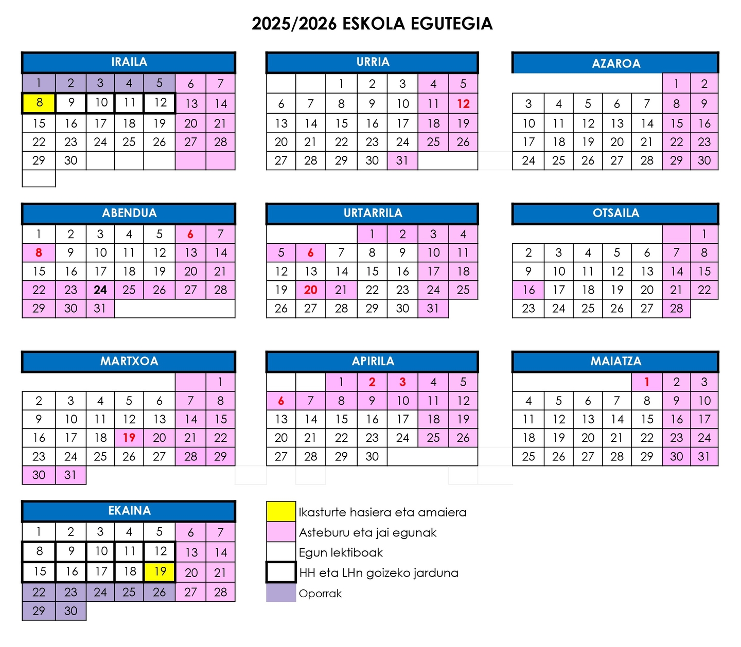 Egutegia 25-26
