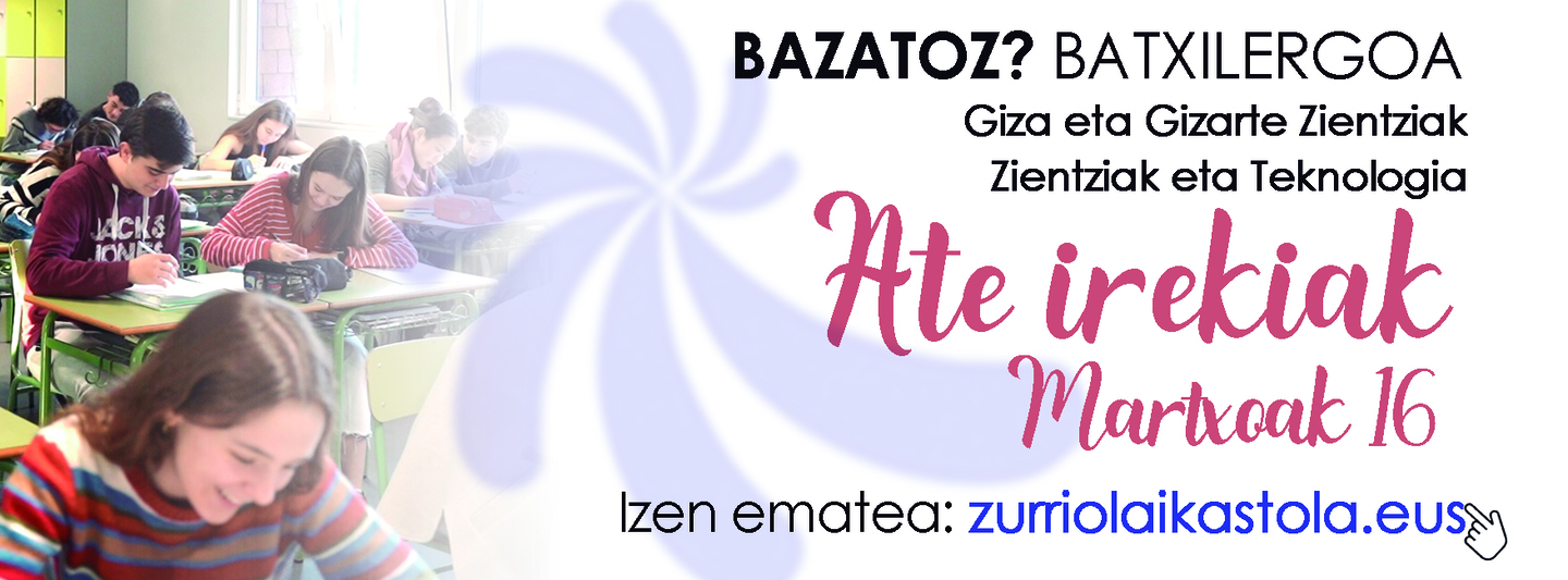 Batxilergoa Ate irekiak 2026