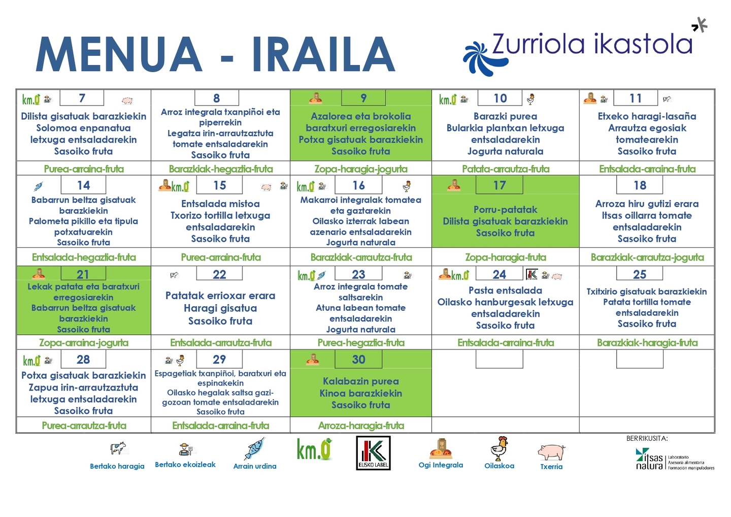 Iraileko menua 2026